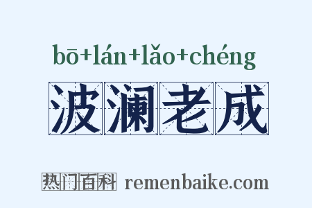 波澜老成是什么意思的图片